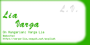 lia varga business card
